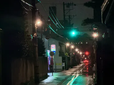 Rainy back streets of Kanazawa