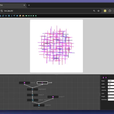 A algorithmic art app called Tini