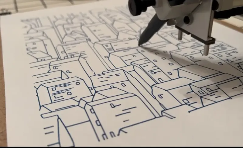 Trolberg pen plotter output on paper